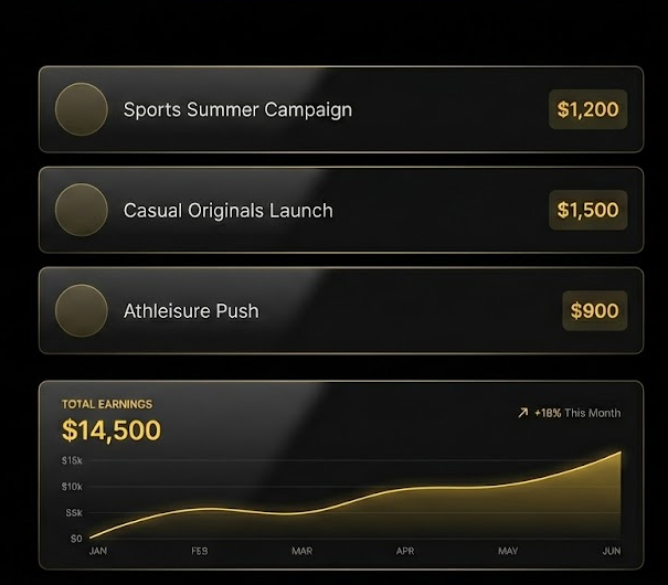 Creator dashboard showing incoming brand deals